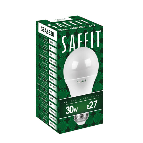Лампа светодиодная SAFFIT SBA6530 Шар E27 30W 230V 2700K фото 2