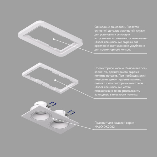 DK2062-SCB Закладная панель SCB для DK2062, ПВХ фото 4