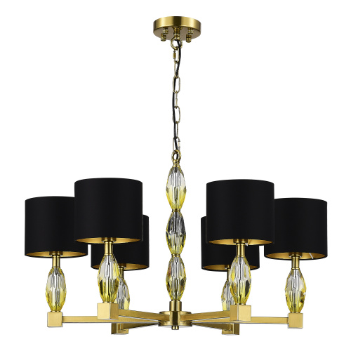 SL1759.303.06 Люстра подвесная ST-Luce Латунь/Черный E14 6*40W LINGOTTI фото 4