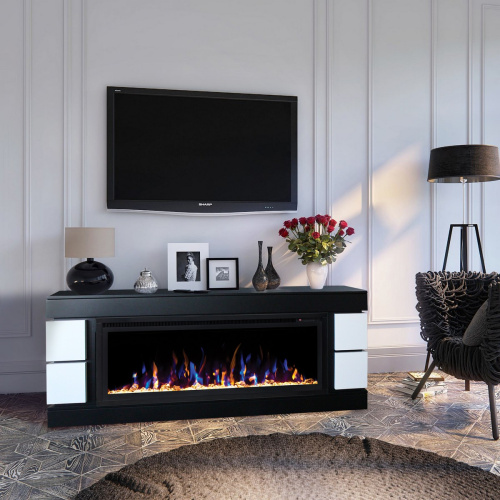 Электрокамин RealFlame Denver 42/BV BLM черный с очагом Saphir 42 фото 5