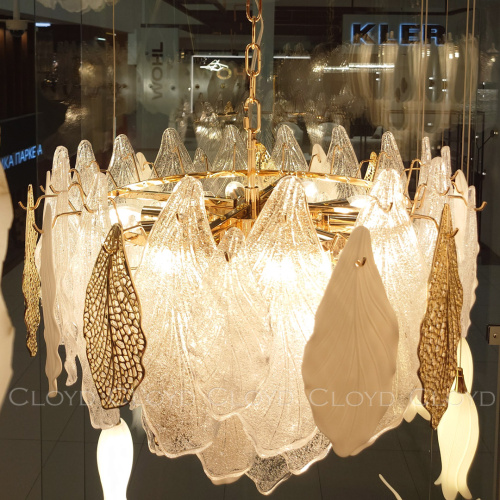 Люстра Cloyd SENEGAL-A C15 / Ø60 см - с золотыми листьями - золото (арт.10366) фото 4