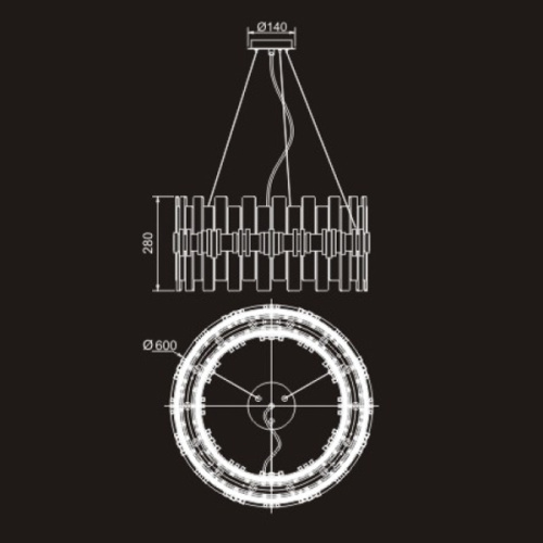 Люстра P68073-14 gold фото 4