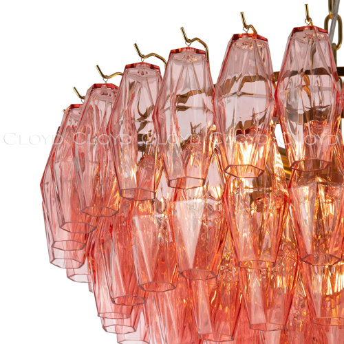 Люстра Cloyd CALCUTTA C6 / Ø60 см - латунь - розов.стекло (арт.11684) фото 4