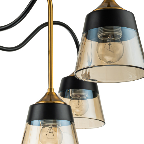 Светильник на штанге Escada 1147/8P E27*40W Black/Brass фото 4
