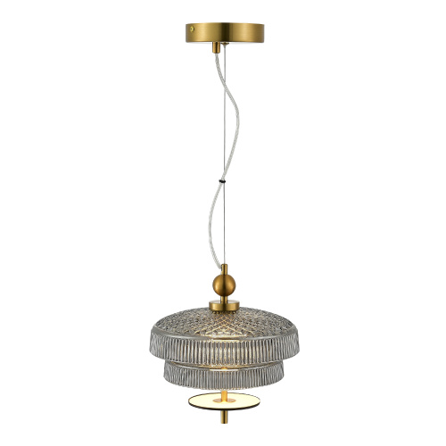 SL6122.303.01 Светильник подвесной ST-Luce Латунь/Латунь, Дымчатый LED 1*8W 3000K ORIENTAL фото 3