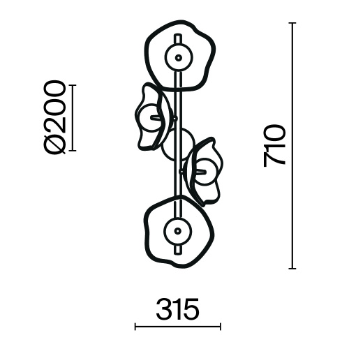 Настенный светильник (бра) Maytoni MOD207WL-04BS фото 5