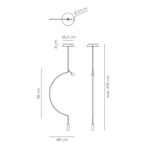 Подвесной светильник Liaison M1 black/gold фото 2
