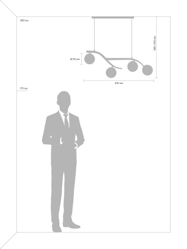 Подвесной светильник Freya FR8014PL-04BS фото 3