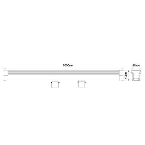 Светодиодный линейный прожектор для подсветки стен с DMX Feron LL-892 18W RGB DC24V IP65 фото 4
