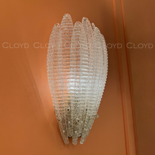 Бра Cloyd FERNAN W2 / выс. 42 см - латунь - белое стекло (арт.20475) фото 4