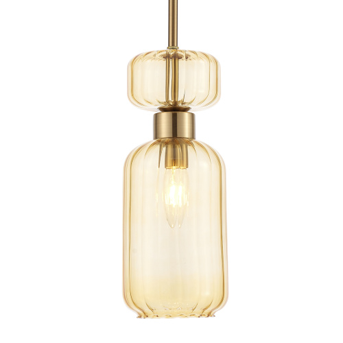Подвесной светильник Escada 1141/1S E14*60W Antigue copper/Amber фото 3