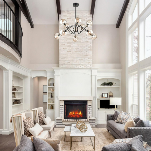 Каминокомплект COUNTRY/БРУКЛИН Бежевый дуб с очагом Электроочаг FIRESTAR/ФАЕРСТАР 33 фото 3