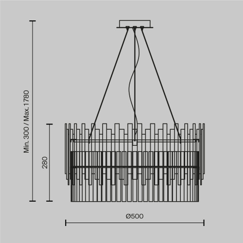 Подвесной светильник Maytoni MOD135PL-06BS фото 3
