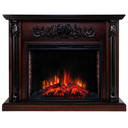 Каминокомплект SALFORD/ОЛИВА Античный дуб с очагом Электроочаг EPSILON/ЭПСИЛОН 33