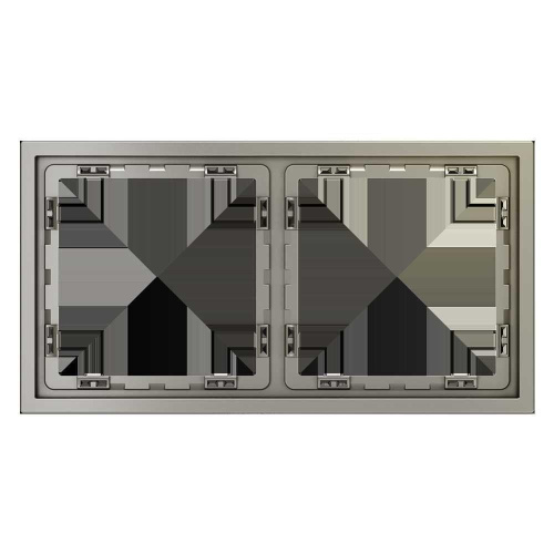 Рамка пластиковая Voltum S70 на 2 поста, (шелк) VLS100204