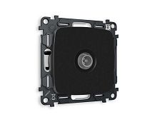 Комплект механизма TV розетки проходной AMBRELLA VOLT OMEGA Черный матовый 5-1000 MHz 4dB QUANT (OP8130, VM211) MO813030