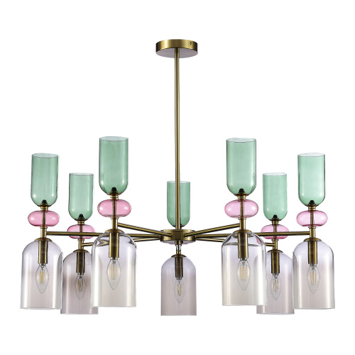 SL2000.202.07 Люстра потолочная ST-Luce Золотистый/Дымчатый E14 7*40W GEA фото 4