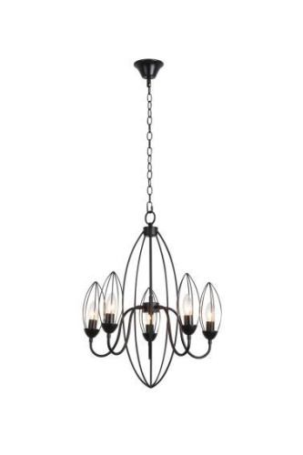 Люстра подвесная Alfa Light F3524-01 Black E14*5 Люстра подвесная Alfa Light F3524-01 Black E14*5