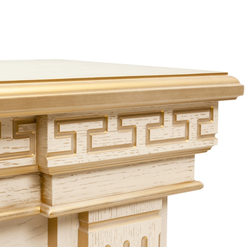 Каминокомплект CALLISTO/ПРАГА Бежевый дуб с золотой патиной с очагом Электроочаг JOKER/ДЖАСПЕР 52 фото 6