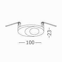 ST216.508.01 Св-к встр. Белый GU10 1*7W IP20 D100xH23 220V Без ламп Встраиваемые светильники