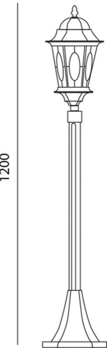 Светильник садово-парковый Feron PL155  шестигранный, столб 60W E27 230V, черное золото фото 2