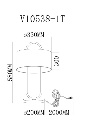 Лампа настольная Moderli V11599-1T Palma фото 6