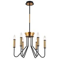 Люстра подвесная Alfa Light F1124-20 D650*H610 BK+GD