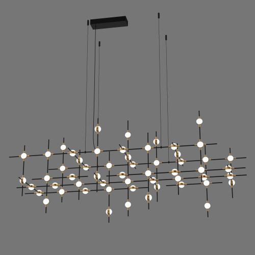 Люстра Molecular 55 black/gold фото 2