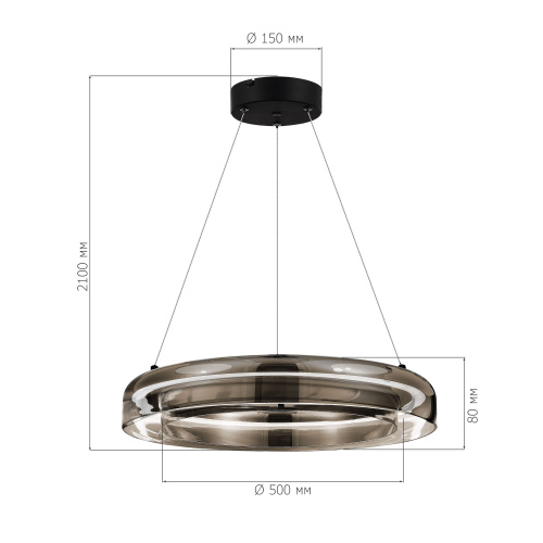 SL6019.333.01 Светильник подвесной ST-Luce Черный/Дымчатый, Белый LED 1*36W 3000K FORAY фото 2