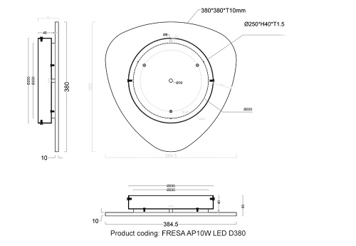 Бра Crystal Lux FRESA AP10W LED D380WHITE фото 4