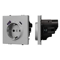 Механизм розетки с USB зарядкой SCT-NOBE-MUAC-SFPL-IS (230V, 16A) Arlight 059445