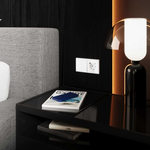 Перекрестный переключатель встраиваемый S70 двухклавишный 10А, (белый глянцевый) Voltum VLS020501 фото 5