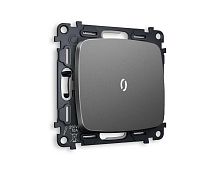 Комплект механизма 1-кл выключателя AMBRELLA VOLT с подсветкой 5600K OMEGA Антрацит серый QUANT (OP6520, VM101, G14W) MO652015