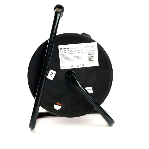 Удлинитель на катушке Stekker STD03-44-30 Standart 4-местный с/з ПВС 3*1,5, оранжевый, 16А, IP44, 30м (80102) фото 6