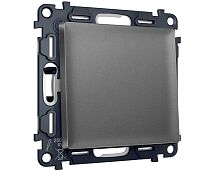 Комплект механизма 1-клавишного выключателя с самовозвратом Ambrella Volt ALFA Антрацит серый QUANT (AP6510, VM113) MA651050