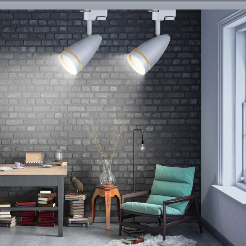 Трековый светильник однофазный ЭРА Taper TR49-GU10 WH Б0054161 фото 4