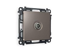 Комплект механизма TV розетки проходной ALFA Темная бронза матовый 5-1000 MHz 4dB QUANT (AP6430, VM211) MA643030