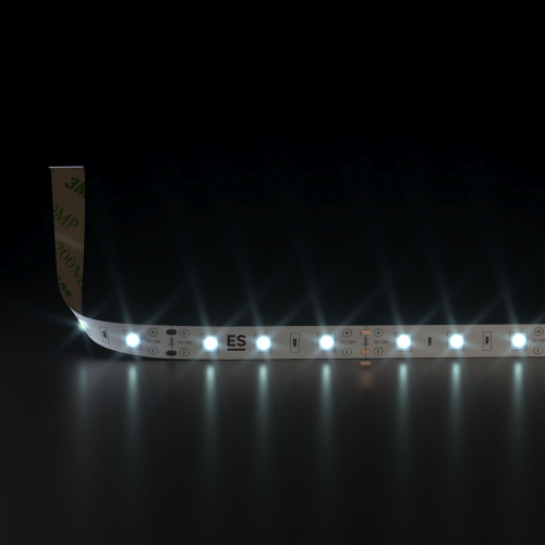 Светодиодная лента 24 В 4,8 Вт/м 60 Led/м 2835 IP20, холодный белый 6500K, 5 м Лента светодиодная 24V 4,8W 60Led 2835 IP20 холодный белый, 5м фото 2