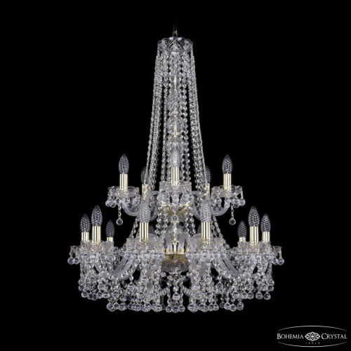 Люстра хрустальная 1409/10+5/240/h-91/2d G Люстра хрустальная 1409/10+5/240/h-91/2d G