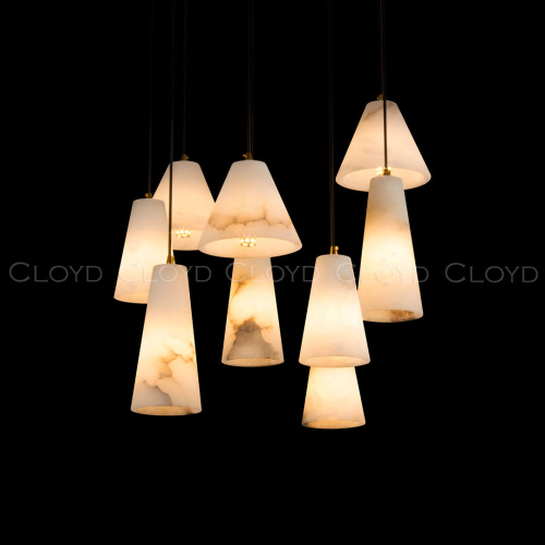 Подвесной светильник Cloyd ANNEX P1 / выс. 18 см - алебастр - латунь (арт.12351)