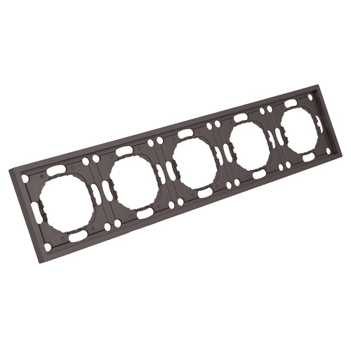 Рамка STEKKER, PFR00-5005-09 5-местная, серия Эмили, антрацит, soft touch фото 2