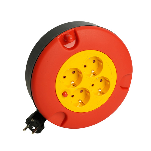 Удлинитель-рулетка STD06-40-30 Standart 4 розетки с/з ПВС 3*1, черный, 16А, IP20, 5м фото 3