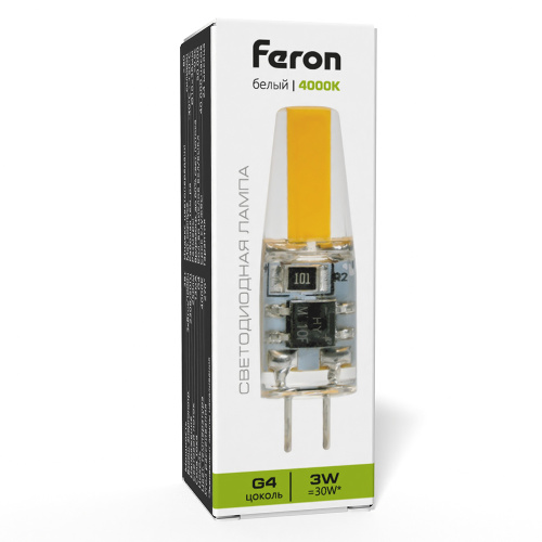 Лампа светодиодная Feron LB-423 G4 3W 230V 4000K фото 3
