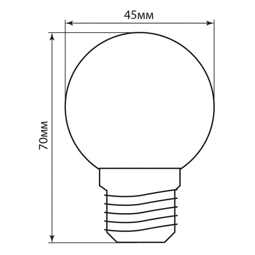 Лампа светодиодная Feron LB-37 Шарик матовый E27 1W 230V Синий фото 7