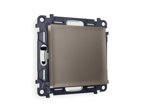 Комплект механизма 1-кл выключателя AMBRELLA VOLT ALFA Темная бронза матовый QUANT (AP6310, VM101) MA631010