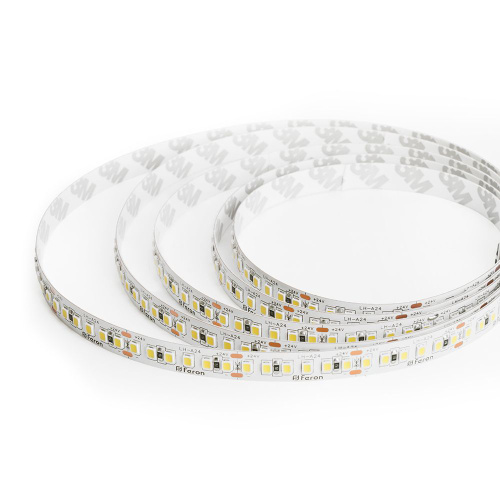 Светодиодная LED лента Feron LS502, 180SMD(2835)/м 16Вт/м 24V 30000*10*1.22мм 3000К 30м IP20 фото 8