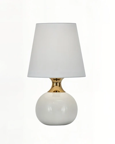 Настольная лампа "Бенсон" с бежевым керамическим основанием