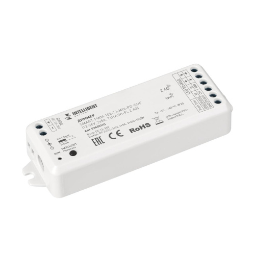 Диммер Arlight INTELLIGENT SMART-PWM-102-72-MIX-PD-SUF (12-36V, 2x5A, TUYA Wi-Fi, 2.4G) 034501(1)