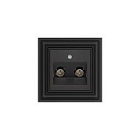 ТВ-розетка TV/SAT Liregus Retro черный матовый 29-233