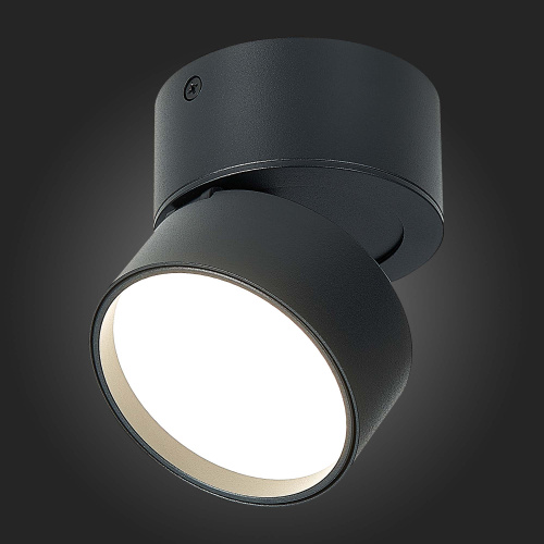 ST651.442.09 Светильник потолочный поворотный Черный LED 1*9W 4000K 720Lm Ra>90 120° IP20 D85xH87 17 Накладные светильники фото 5
